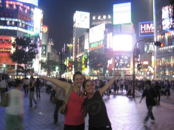 Casey and I Enjoying Shibuya's Night Scene