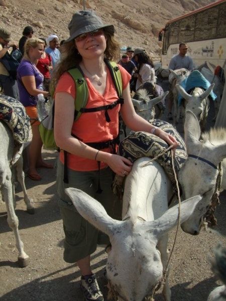 Michelle and her donkey