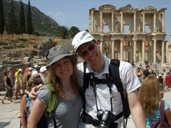 Us infront of the Library of Celsus