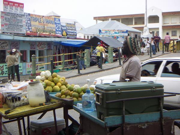 Belize City market seller