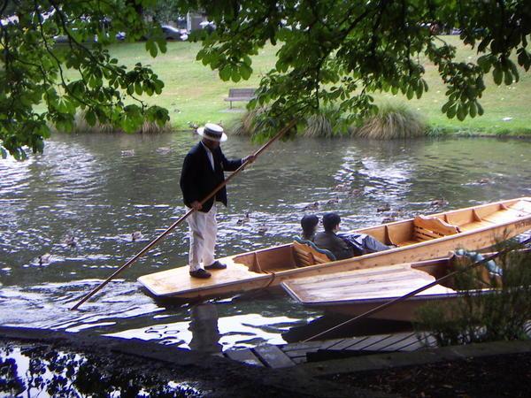 Punting down the River Avon
