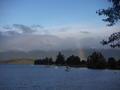 Morning rainbow over Lake Te Anau