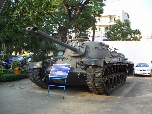 Replica of one of the tanks used to storm the palace