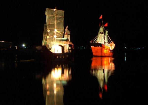 Lit-up boats on the Legendary Night!