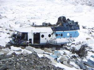 Debris of Russian Helicopter
