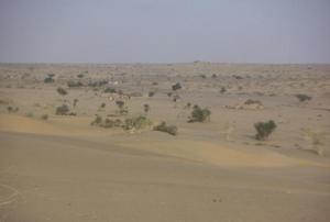 Thar Desert and small village in the distance