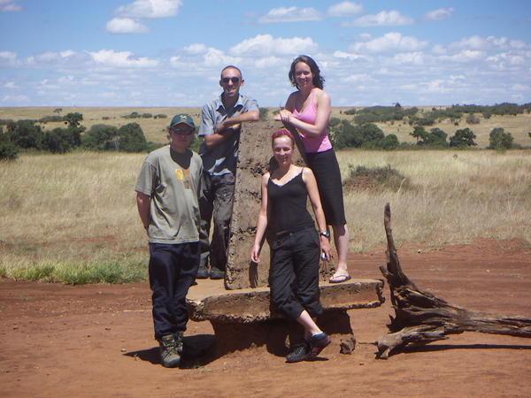 Jon, Lauryan, Jetske and I at the Kenya/Tanzania border with the Serengeti
