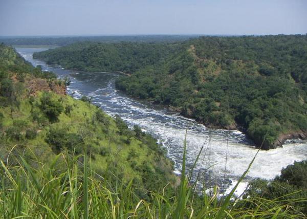 View downriver from Murchison Falls towards Albert Lake