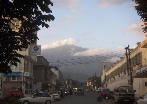 Mt Meru, as seen from Arusha