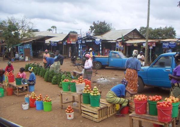 Colourful roadside market