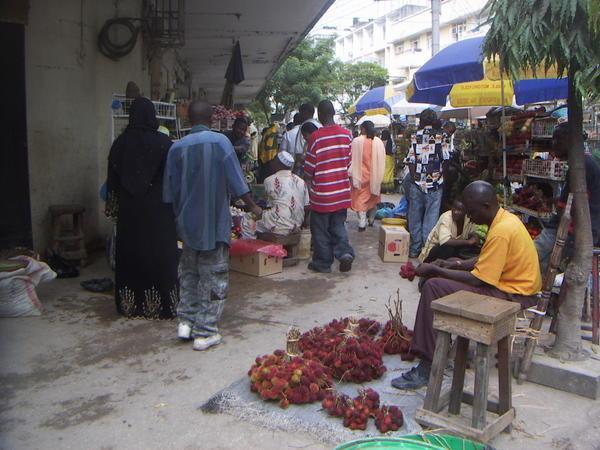 Street corner food market