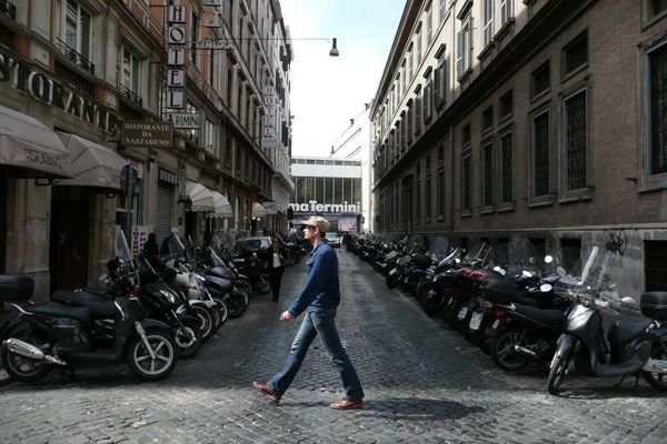 streetfull of scooters