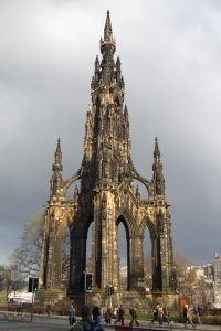 A tall thing built to remember someone by in Edinburgh