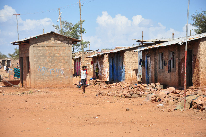 Main street of the refugee camp