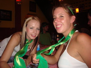 Liz & Noni with the st pats ties