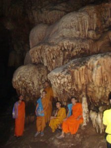 monks in the cave