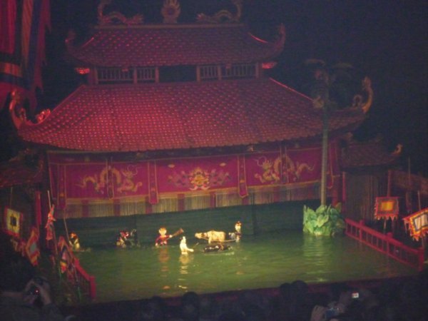 The famous Hanoi water puppet show