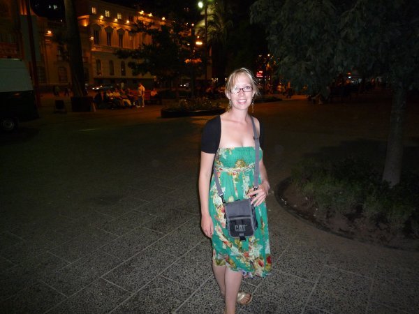 Catherine in Plaza de Armas