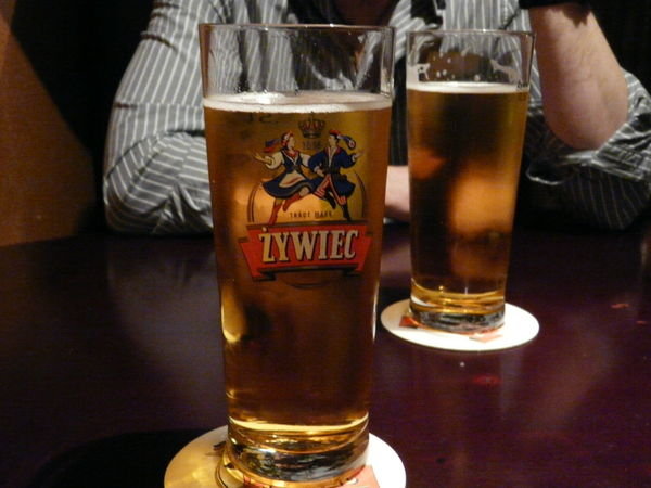 Zwiec Beer at the Tiffany bar