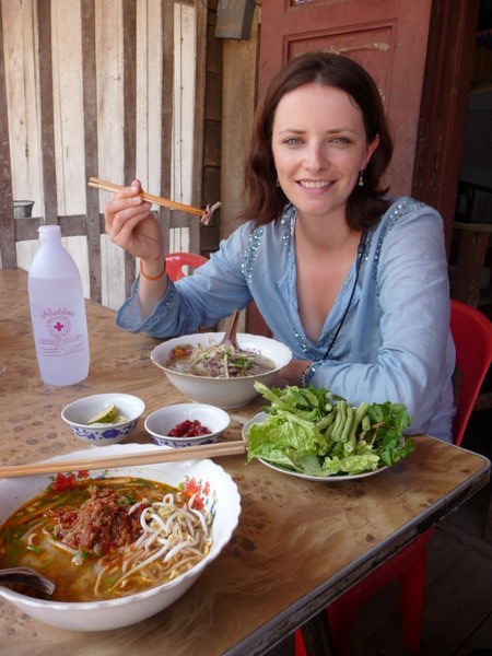 Noodle soup in Luang Prabang