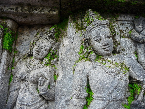 Prambanan, stone carving detail