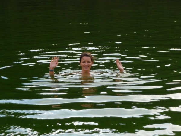 Vik swimming in Lake Wadi