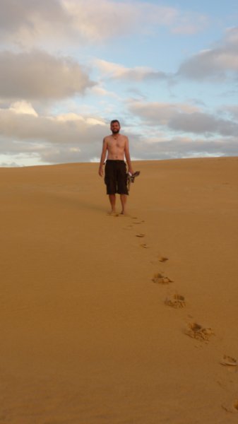 Neil on the dunes at Fraser