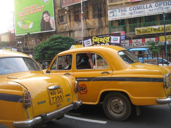 Only Ambassador car taxis in Calcutta