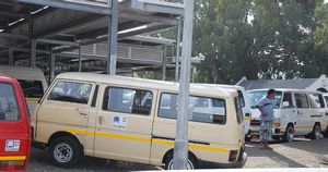 One of many mini buses that ply passengers