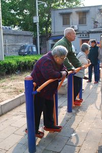 Elders exercising 