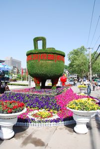 Preparations for flower show that will be held in Xian