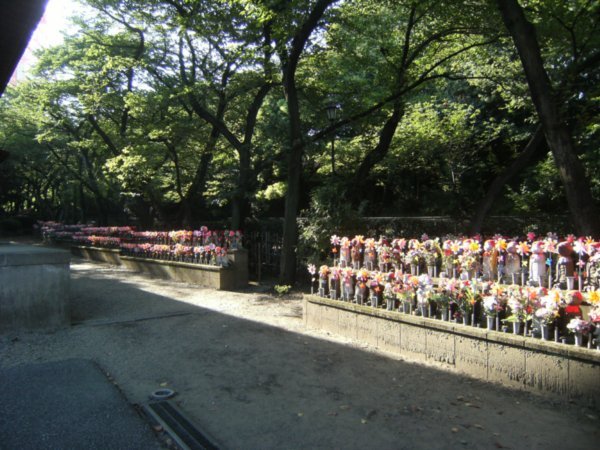 Rangees de statuettes... elles ont toutes un bonnet de laine! / Rows of statuettes... all wearing a wool hat! - Tokyo