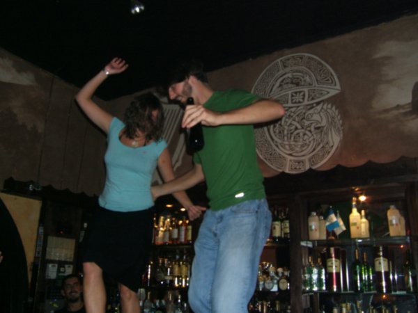 dancing on the bar