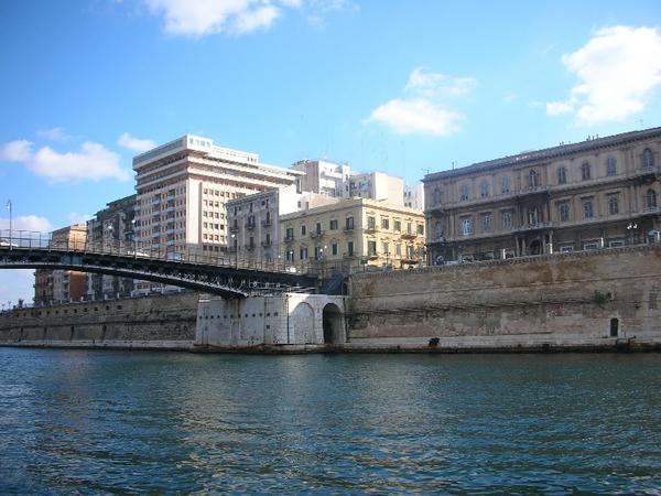 Famous bridge in Taranto taken from Castello Argonese