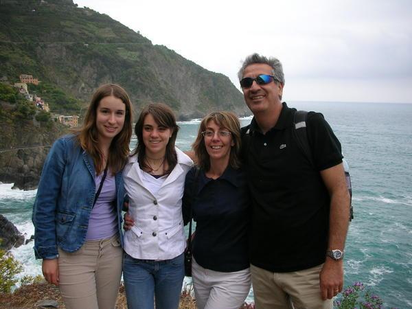 My ivrea host family and I at Cinque Terre