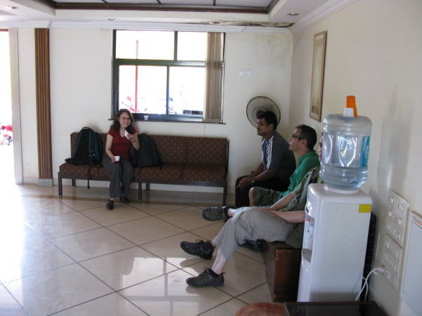 Exchanging feni stories at the Vintage hospital!