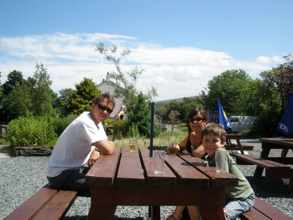 Sunshine and cold drinks in the beer garden after a bike ride- Bliss 