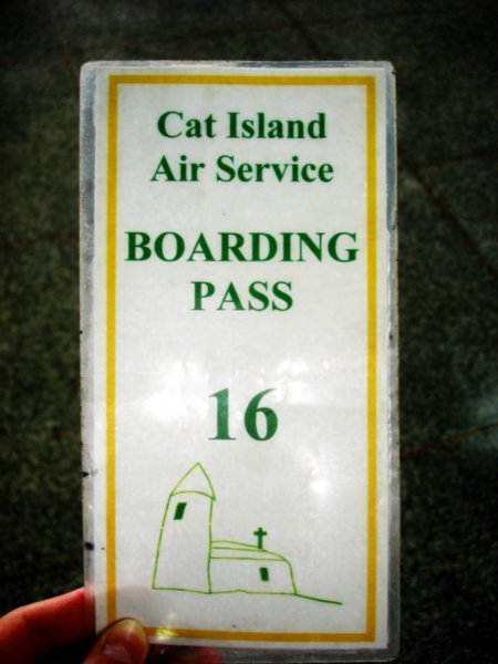boarding pass to cat island