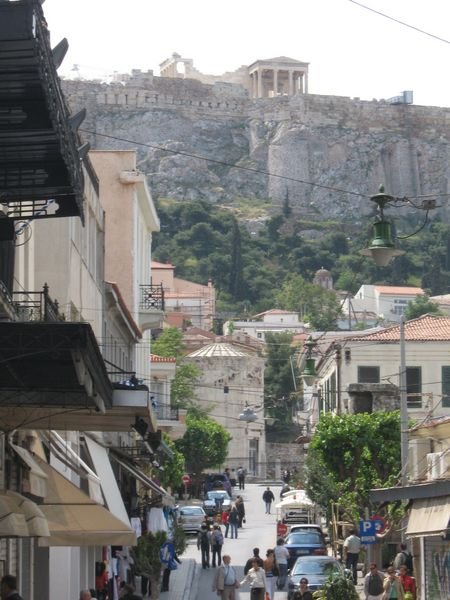 View of the Acropolis from down below
