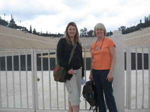 Us at the Olympic Stadium in Athen