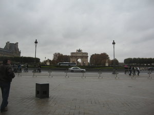 Outside the Louvre