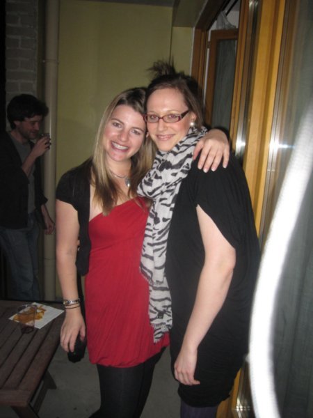 Emilie and I at my going away party