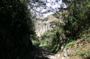 Walking along the train tracks towards Aguas Calientes.