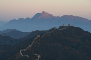 Great Wall misty sunrise
