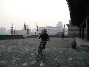 Torin in action Xian City Wall