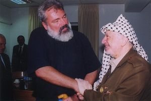 Bryan meeting with President Yasser Arafat.