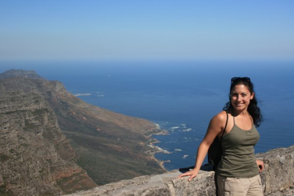 At the top of Table Mountain
