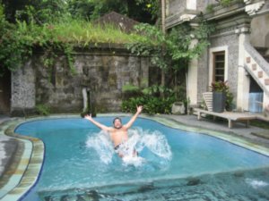 Cooling off at Sania's in Ubud