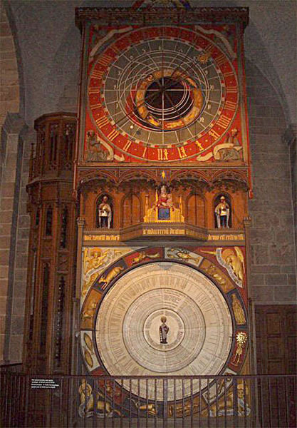 The clock in Lund Cathedral