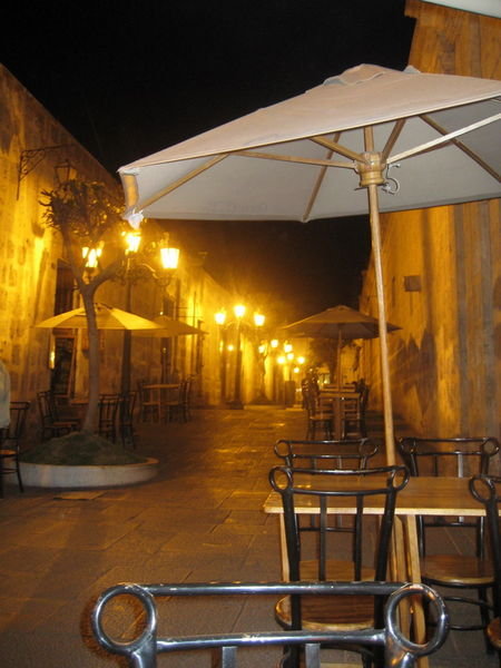 Restaurant strip in Arequipa